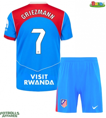 Atletico Madrid Antoine Griezmann #7 Tredjeställ Barn 2025-26 Kortärmad (+ Korta byxor)